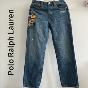 ✨Host pick✨Polo by Ralph Lauren Blue and Yellow Cartoon Patch Jeans